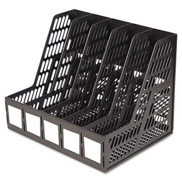 Advantus Literature File, Five Slots, Black freeshipping - TVN Wholesale